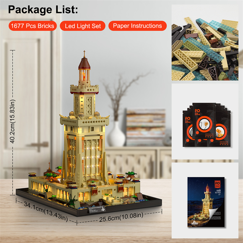 FunWhole F9008 The Lighthouse of Alexandria 2 - MOC FACTORY
