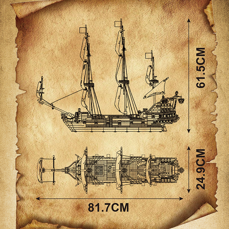 MOULD KING 13109 Pirates of QA Ship 4 - MOC FACTORY