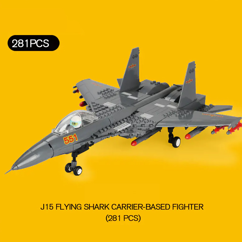 WANGE 4001 The Shenyang J15 Flying Shark Carrier based Fighter 3 - MOC FACTORY