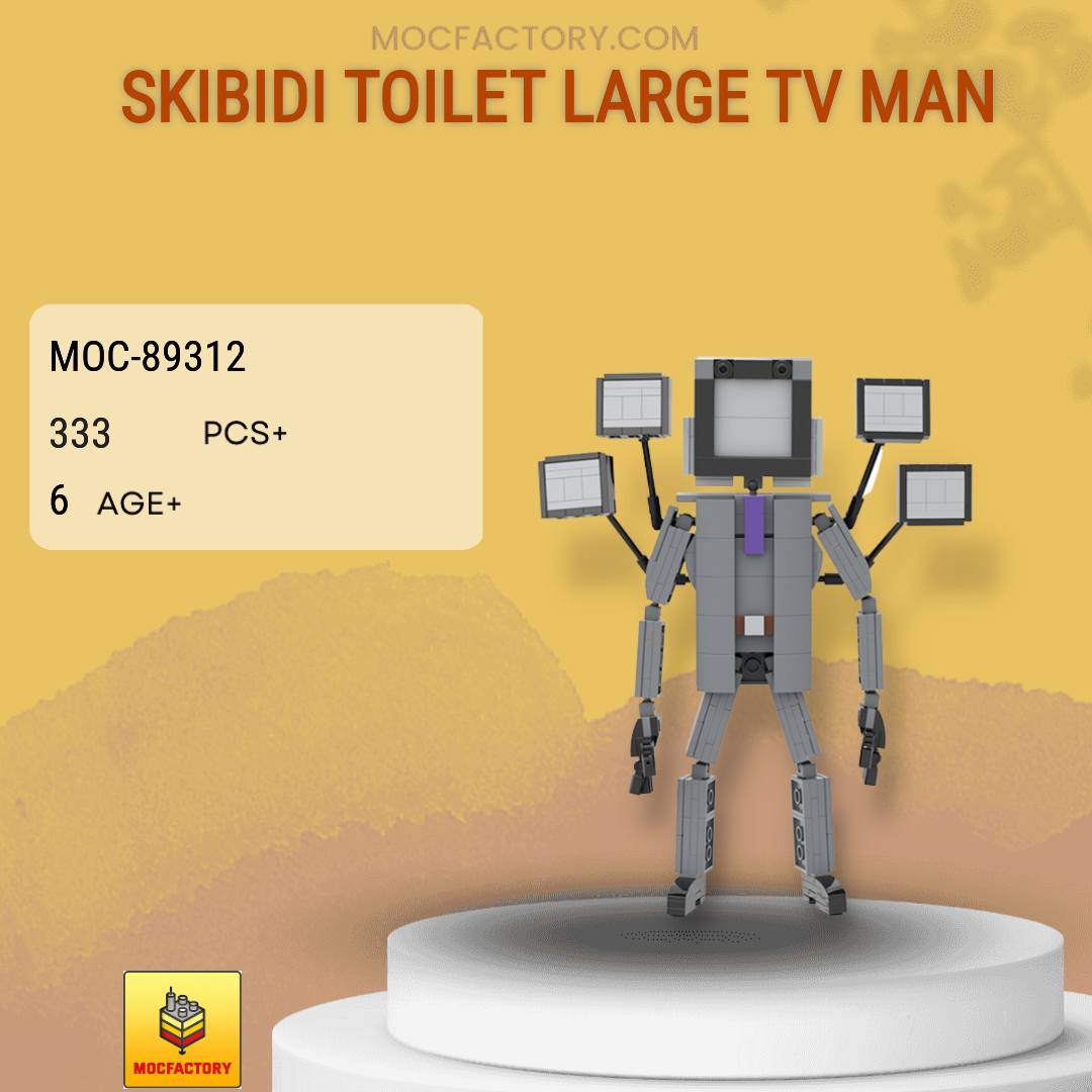 MOC Factory 89306 Skibidi Toilet Radioman Model Bricks