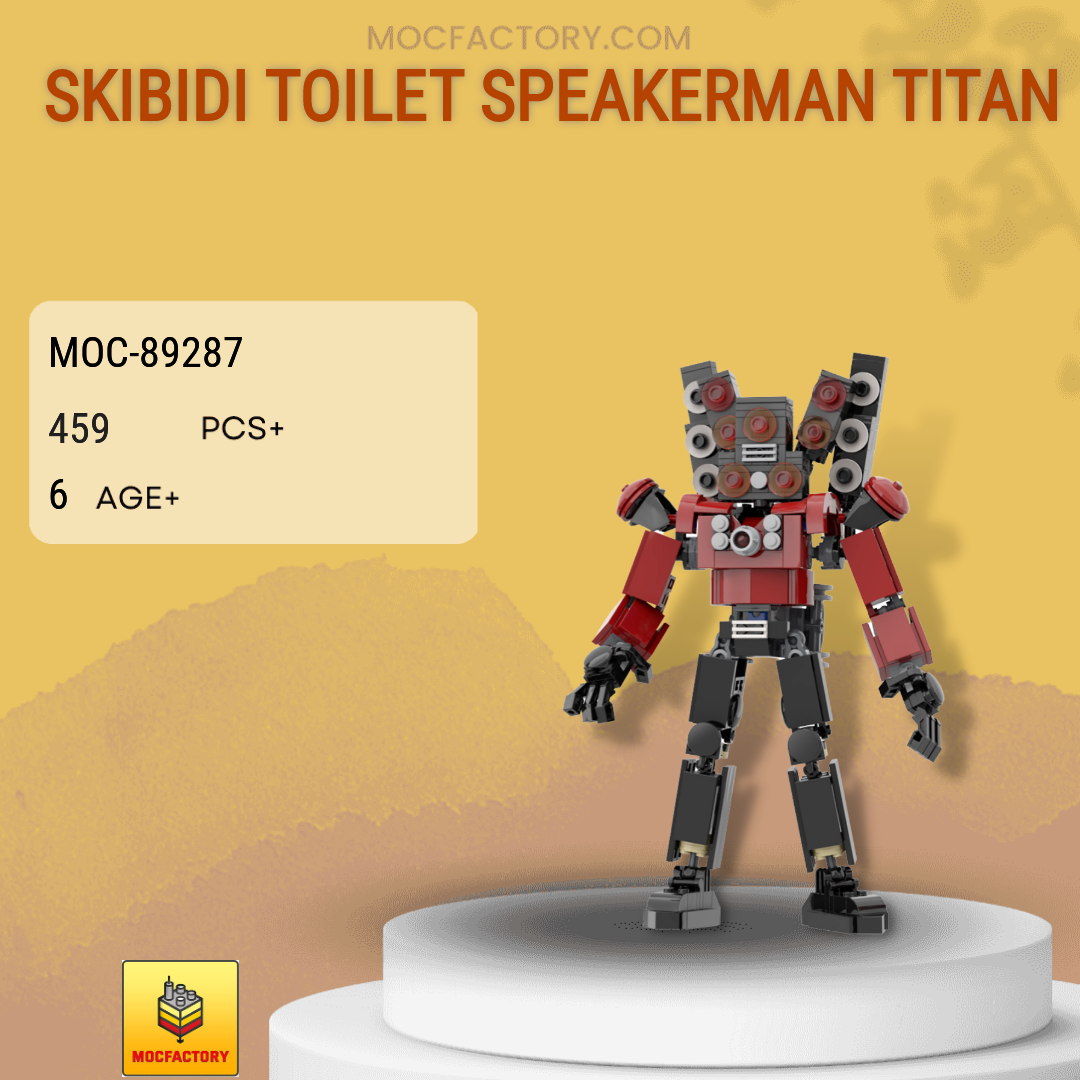 MOC Factory 89287 Skibidi Toilet Speakerman Titan Model Bricks