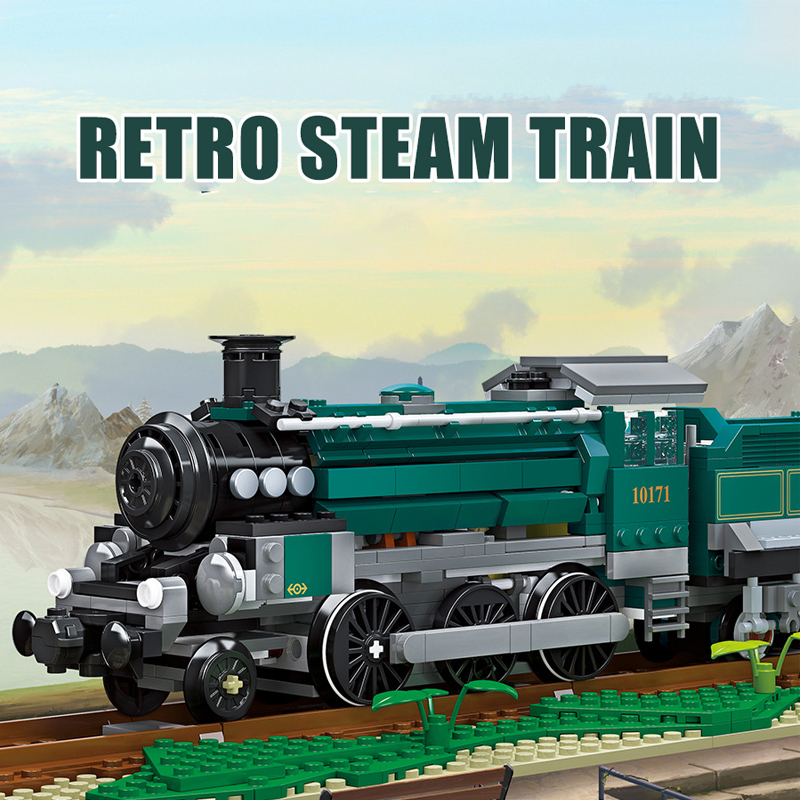 JIESTAR 59020 Retro Steam Train 1 - MOC FACTORY