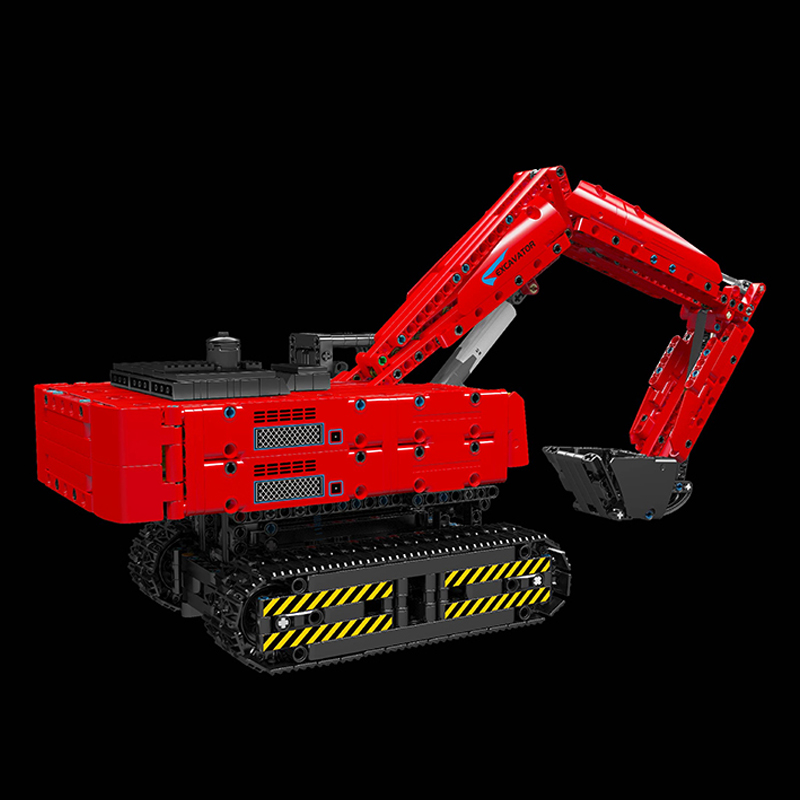 Mould King 15062 Motor Red Mechanical Digger 3 - MOC FACTORY