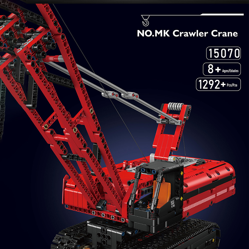 Mould King 15070 Motor Red Crawler Crane 1 - MOC FACTORY