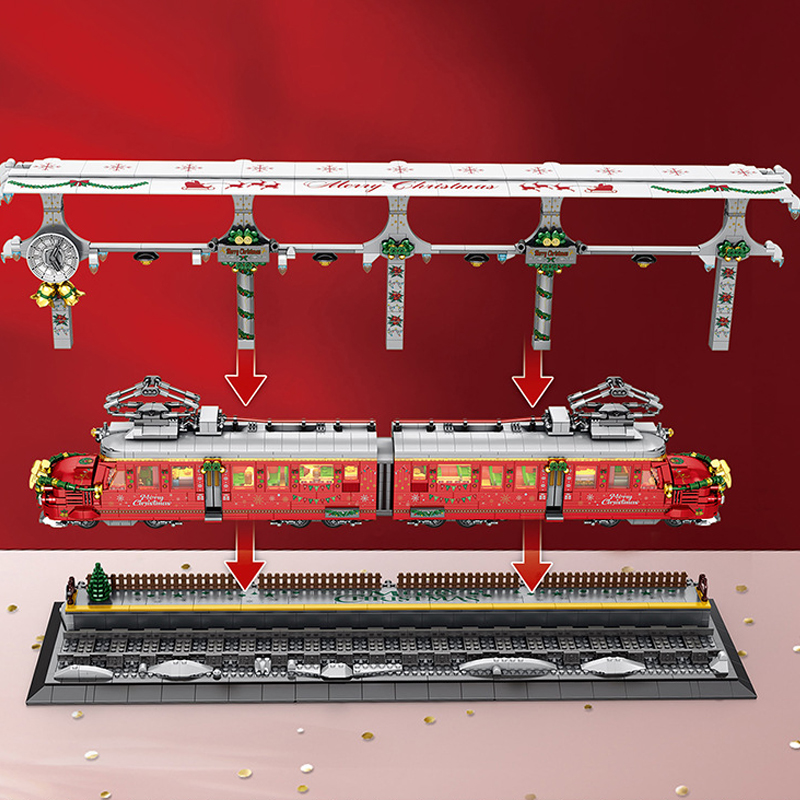 Reobrix 66034 Christmas Train 4 - MOC FACTORY