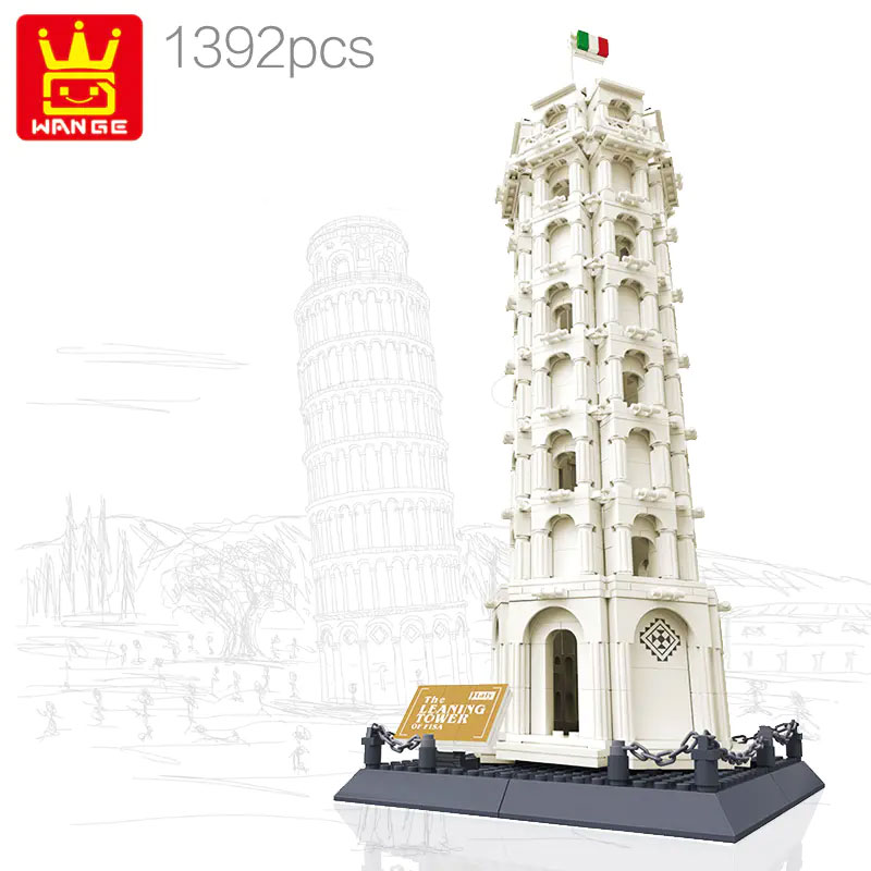 Wange 5214 The Leaning Tower of Pisa Italy 1 - MOC FACTORY