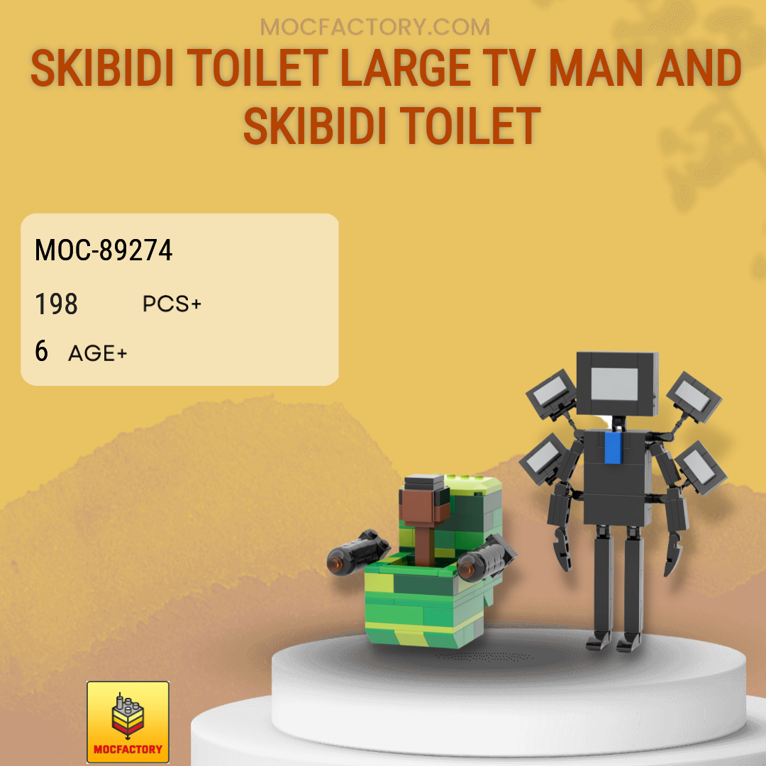 MOC Factory 89301 Skibidi Toilet G-Man Toilet Movies and Games | CADA Block
