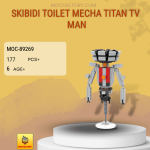 MOC Factory 89269 Skibidi Toilet Mecha Titan TV Man Model Bricks