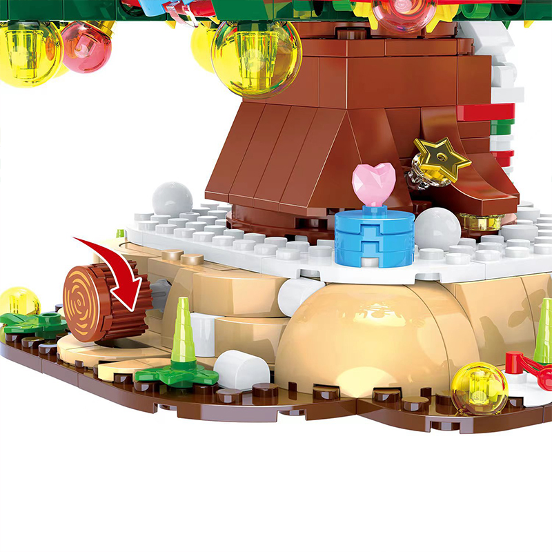 YONGLEXING 88036 Christmas Tree Seasonal Model Bricks 3 - MOC FACTORY YONGLEXING 88036 Christmas Tree Seasonal Model Bricks - Image 3