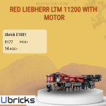 Ubrick E1001 Red Liebherr LTM 11200 With Motor Model Bricks