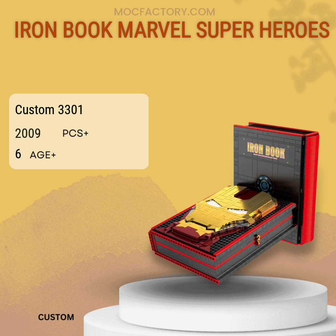 Custom 3301 Iron Book Marvel Super Heroes Model Bricks 1 - MOC FACTORY Custom 3301 Iron Book Marvel Super Heroes Model Bricks