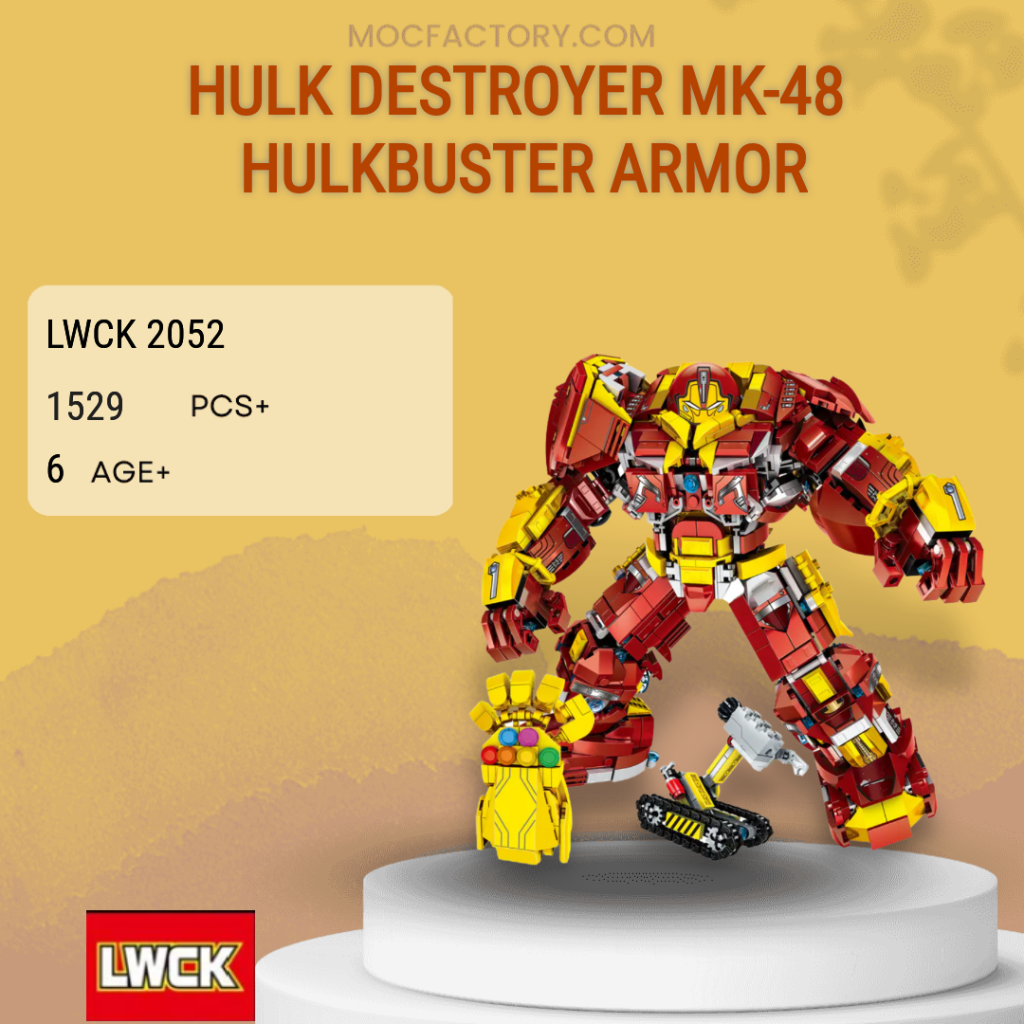 LWCK 2052 Hulk Destroyer MK-48 Hulkbuster Armor Model Bricks | MOC FACTORY