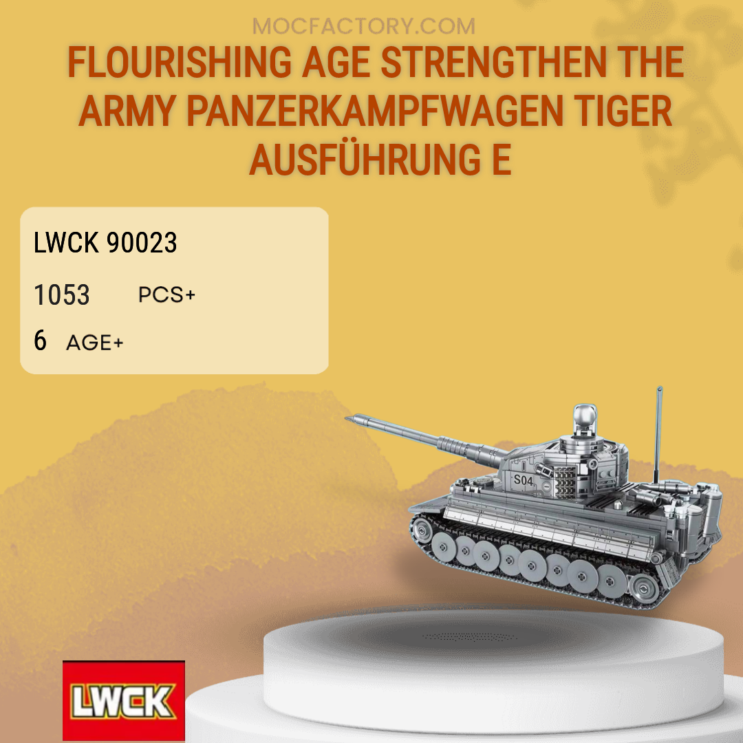 LWCK 90023 Flourishing Age Strengthen The Army Panzerkampfwagen Tiger Ausführung E Model Bricks 1 - MOC FACTORY LWCK 90023 Flourishing Age Strengthen The Army Panzerkampfwagen Tiger Ausführung E Model Bricks