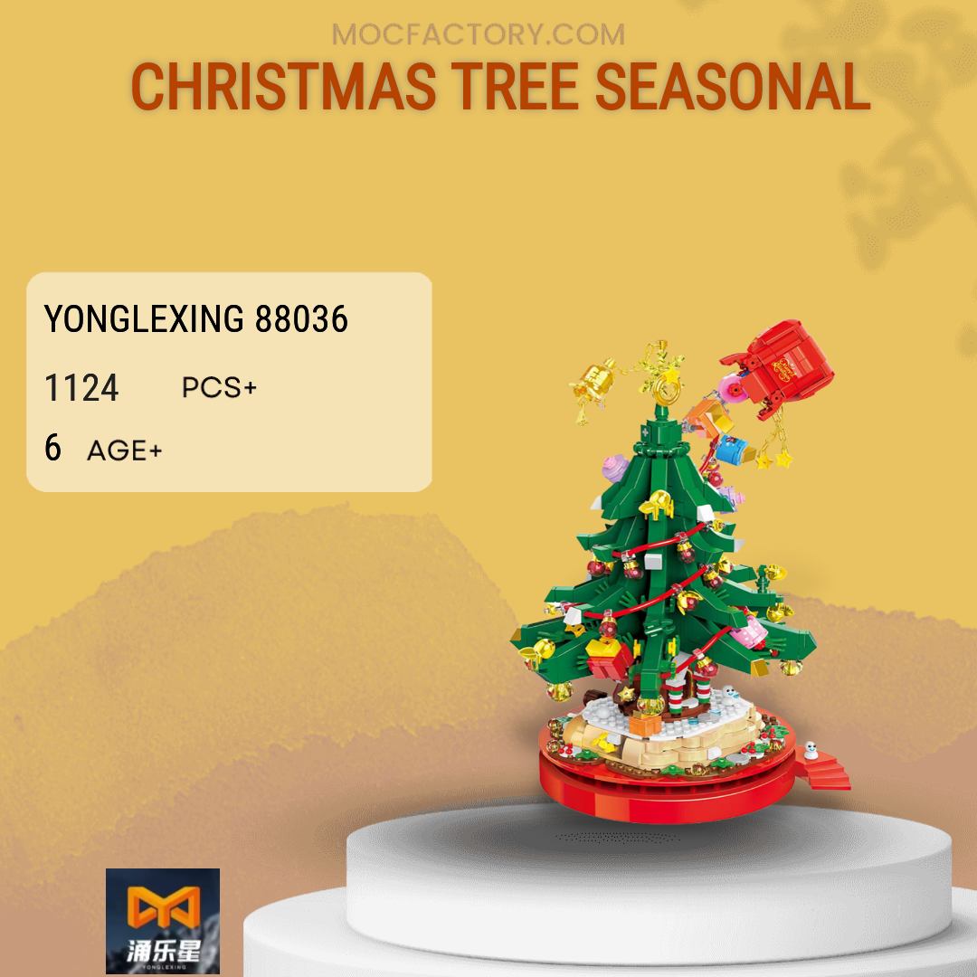 YONGLEXING 88036 Christmas Tree Seasonal Model Bricks 1 - MOC FACTORY YONGLEXING 88036 Christmas Tree Seasonal Model Bricks