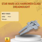 MOC Factory 153622 Star Wars UCS Harrower-Class Dreadnought Model Bricks