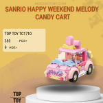 TOPTOY TC1710 Sanrio Happy Weekend Melody Candy Cart Model Bricks