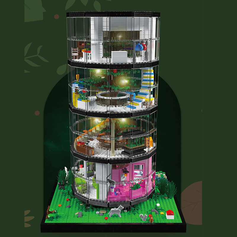 MOULD KING 16013 Transparent Tower Model Bricks 2 - MOC FACTORY MOULD KING 16013 Transparent Tower Model Bricks - Image 2