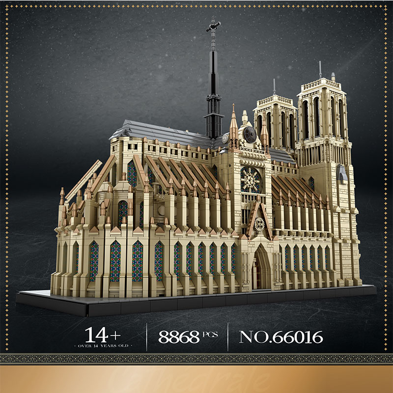 REOBRIX 66016 Cathedral Of Notre Dame Model Bricks 3 - MOC FACTORY REOBRIX 66016 Cathedral Of Notre Dame Model Bricks - Image 3