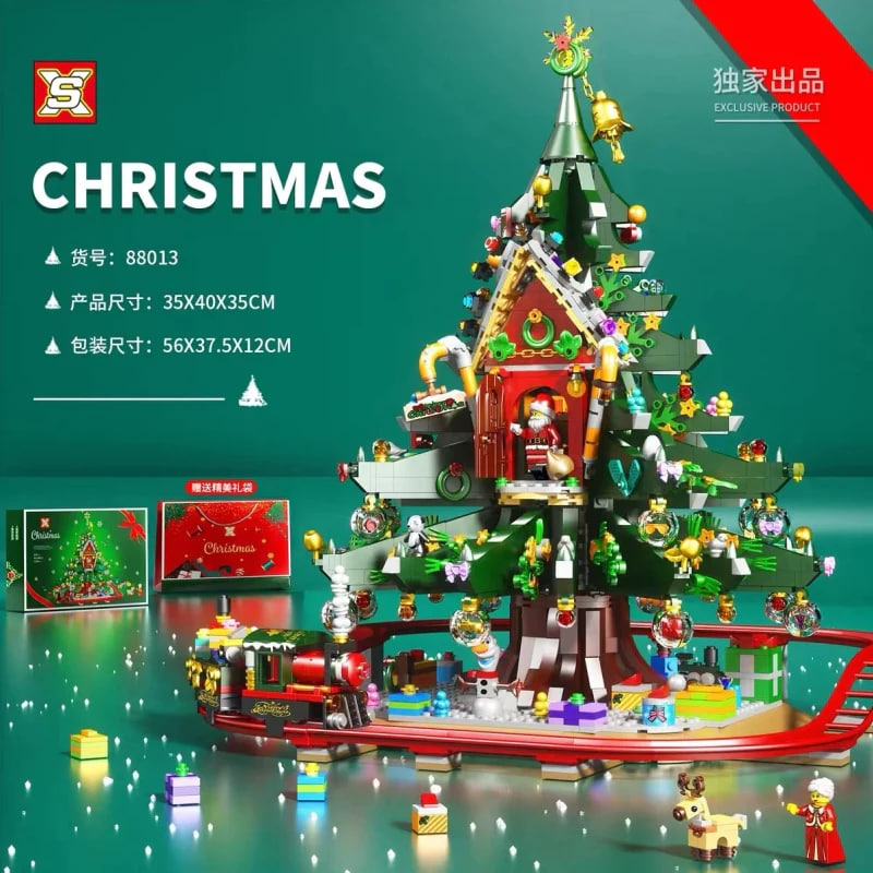 SX 88013 Christmas Treehouse Model Bricks 2 - MOC FACTORY SX 88013 Christmas Treehouse Model Bricks - Image 2