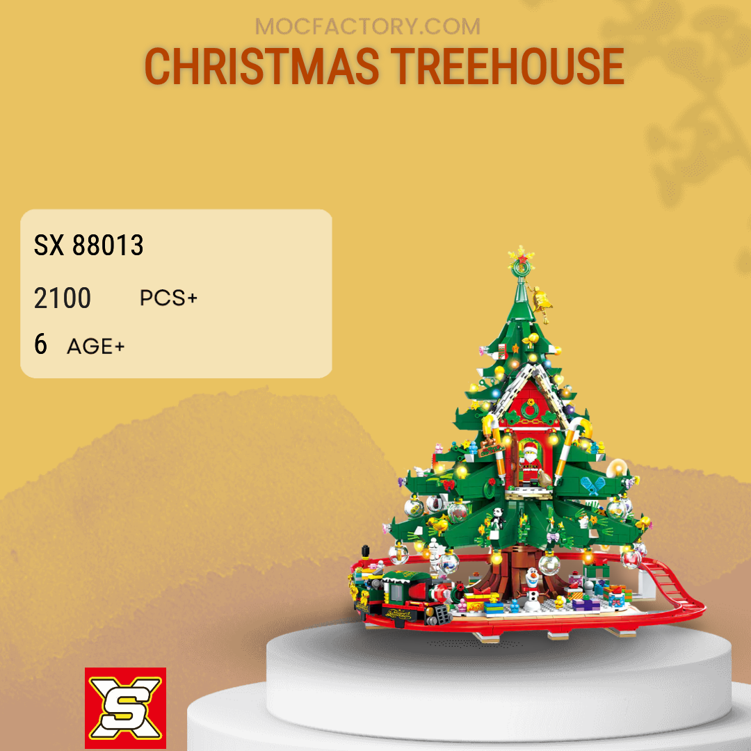 SX 88013 Christmas Treehouse Model Bricks 1 - MOC FACTORY SX 88013 Christmas Treehouse Model Bricks