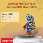 Wangao 188009 Captain America Semi-Mechanical Bear Brick Model Bricks