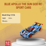 MOULD KING 13156 Blue Apollo The Sun God RC Sport Cars Model Bricks