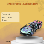 Custom 910 Cyberpunk Lamborghini Model Bricks