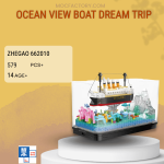 ZHEGAO 662010 Ocean View Boat Dream Trip Model Bricks