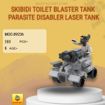 MOC Factory 89236 Skibidi Toilet Blaster Tank Parasite Disabler Laser Tank Model Bricks