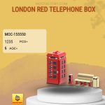 MOC Factory 155550 London Red Telephone Box Model Bricks
