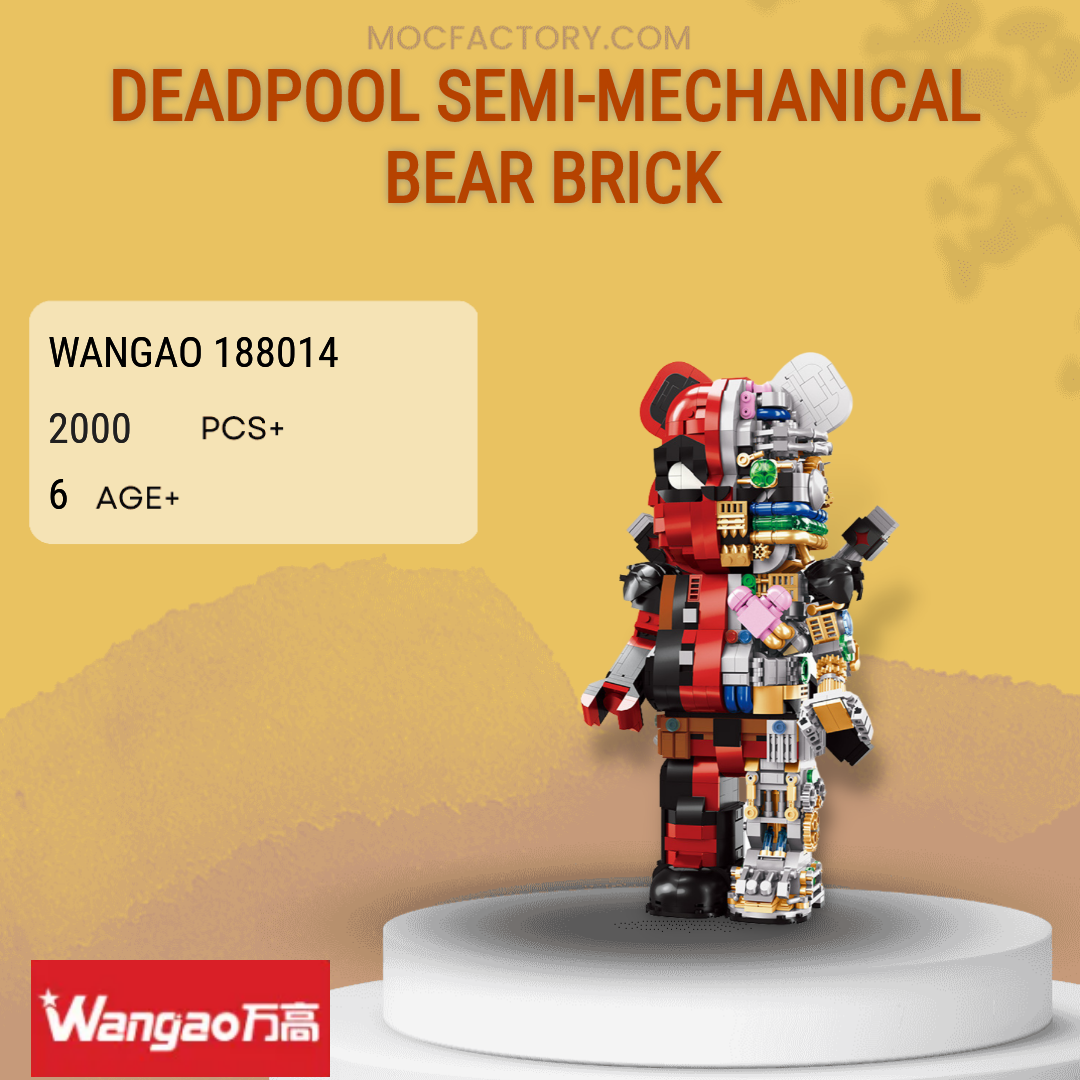 Wangao 188014 Deadpool Semi-Mechanical Bear Brick Model Bricks 1 - MOC FACTORY Wangao 188014 Deadpool Semi-Mechanical Bear Brick Model Bricks