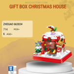 ZHEGAO 662024 Gift Box Christmas House Model Bricks