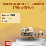 QUANGUAN 100250 WWII German RSO/01 Tractor & 37mm Anti-Tank Model Bricks