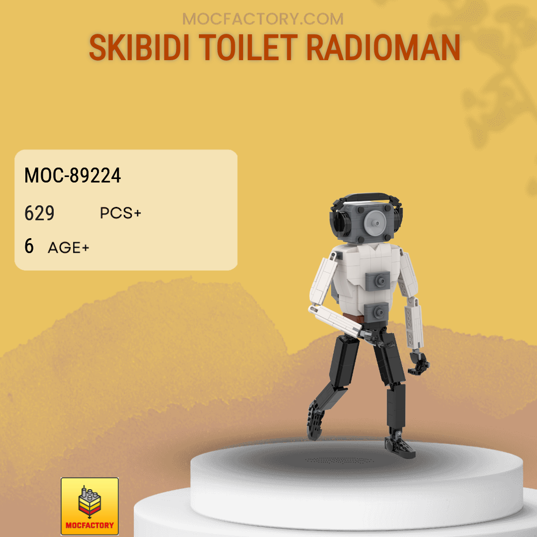 MOC Factory 89224 Skibidi Toilet Radioman Model Bricks | MOC FACTORY