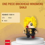 HSANHE 11001-4 One Piece Brickhead Winsmoke Sanji Model Bricks