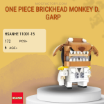 HSANHE 11001-15 One Piece Brickhead Monkey D. Garp Model Bricks