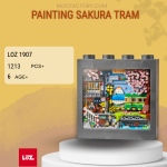 LOZ 1907 Painting Sakura Tram Model Bricks