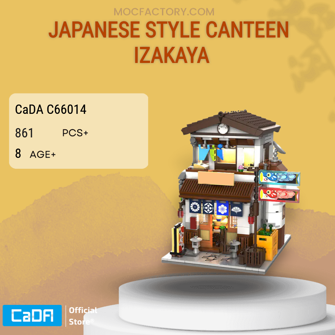 CaDa C66014 Japanese Style Canteen Izakaya Model Bricks 1 - MOC FACTORY CaDa C66014 Japanese Style Canteen Izakaya Model Bricks
