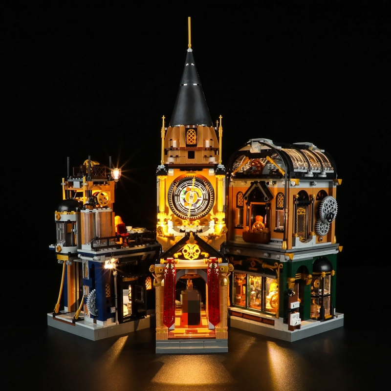 FunWhole F9017 Steampunk Trading Center Model Bricks | MOC FACTORY