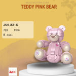 JAKI JK8133 Teddy Pink Bear Model Bricks