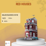KALOS BLOCKS 61018 Red Houses Model Bricks