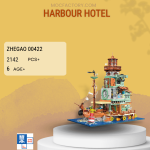 ZHEGAO 00422 Harbour Hotel Model Bricks