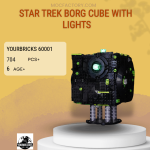 YOURBRICKS 60001 Star Trek Borg Cube with Lights Model Bricks