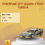 MOC Factory 77289 CYBERPUNK 2077 QUADRA V-TECH TURBO-R Model Bricks