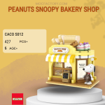 CACO S012 Peanuts Snoopy Bakery Shop Model Bricks