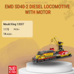 MOULD KING 12027 EMD SD40-2 Diesel Locomotive With Motor Model Bricks