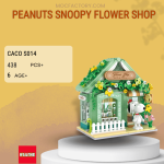 CACO S014 Peanuts Snoopy Flower Shop Model Bricks
