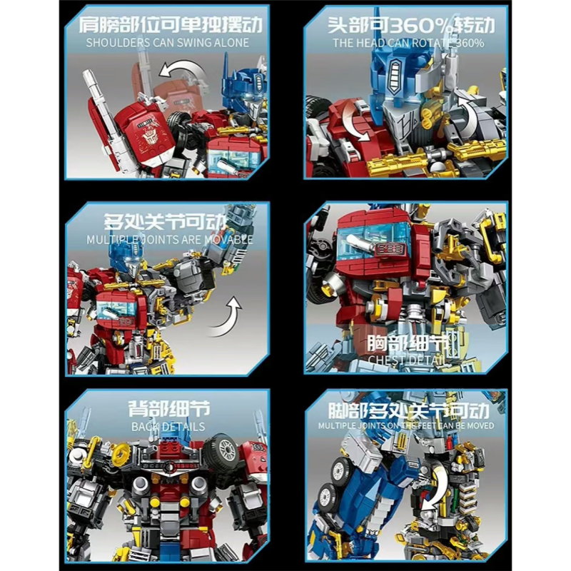 TANK 9222 Cyborg Optimus Model Bricks 2 - MOC FACTORY TANK 9222 Cyborg Optimus Model Bricks - Image 2