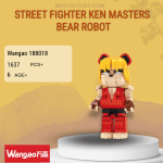 Wangao 188018 Street Fighter Ken Masters Bear Robot Model Bricks