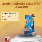 Pleyerid M38-P8023 Drawing Columbus 's Discovery of America Model Bricks